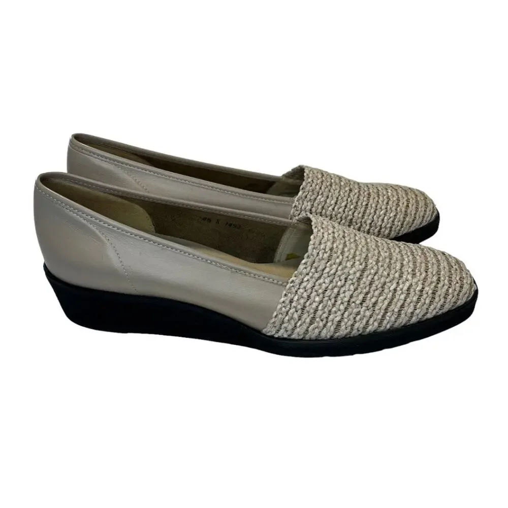 Jack Rogers Woven Fabric Toe Slip On Wedge Heel Shoe Size 8.5N